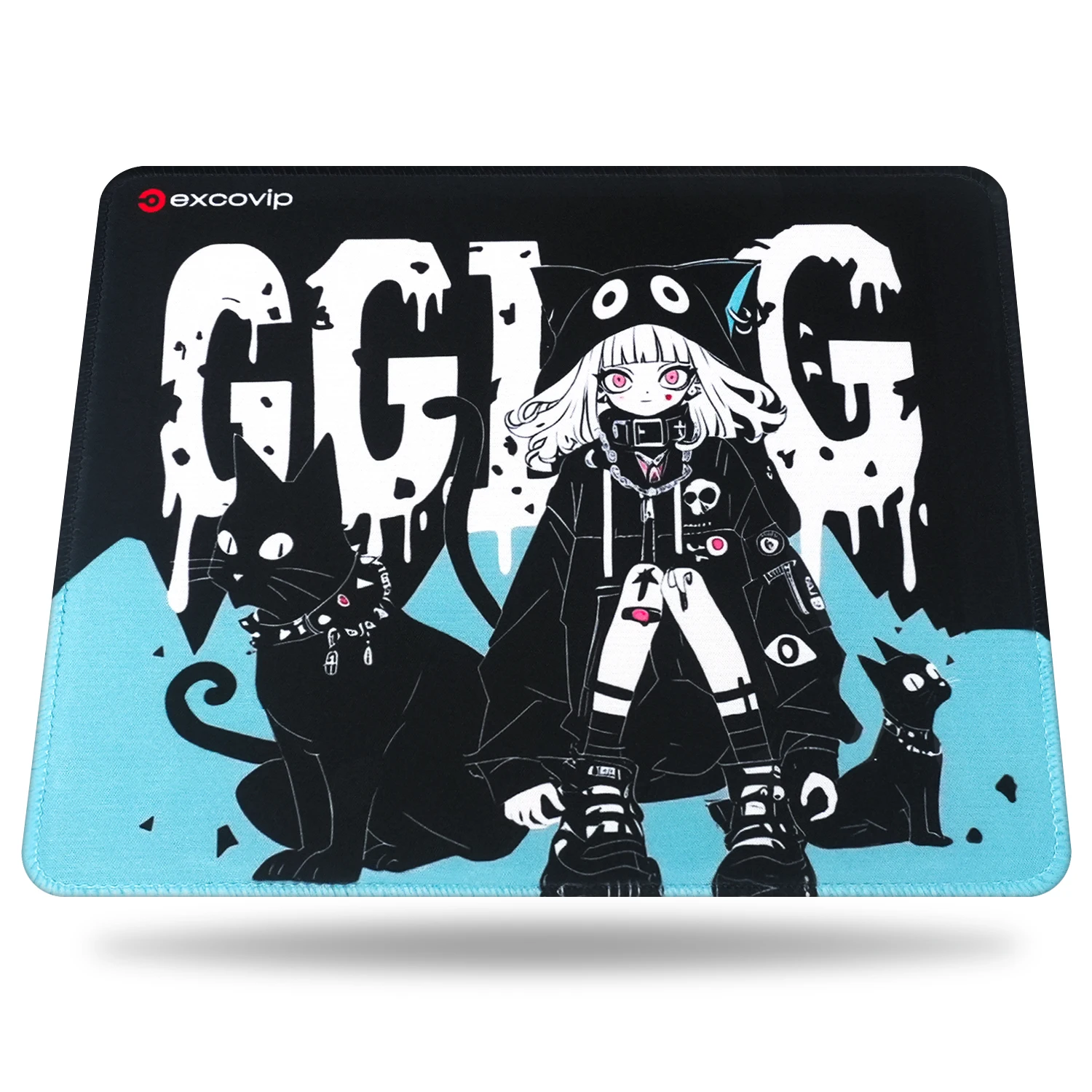 Exco Gaming Mauspad mit genähter Kante rutsch feste Gummi basis Computer Mouse pad klein für Office Home Laptop tragbar langlebig