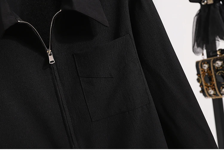 Reißverschluss-Bluse in Übergröße 2026 Frühling Herbst Neue Koreanische Lose Elegante Lässige Weiße Langarm-Bluse Damenkleidung – Detail 29