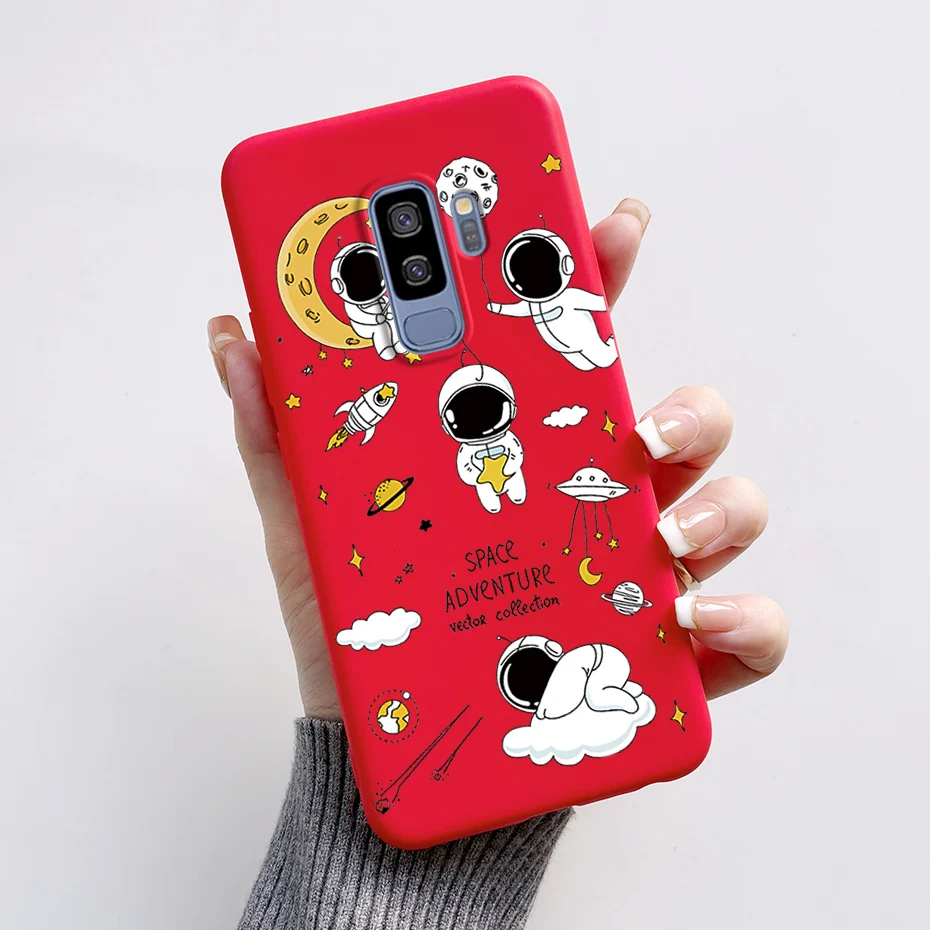 Astronaut Silicone Phone Case with Protective Bumper for Samsung Galaxy S9/S9+