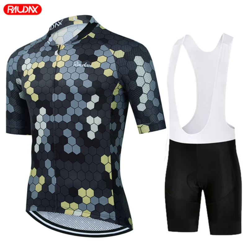 

Raudax Man Cycling Jersey Set New Summer Cycling Set Mountain Bike Clothes Bicycle Clothing MTB Clothing Maillot Ropa Ciclismo