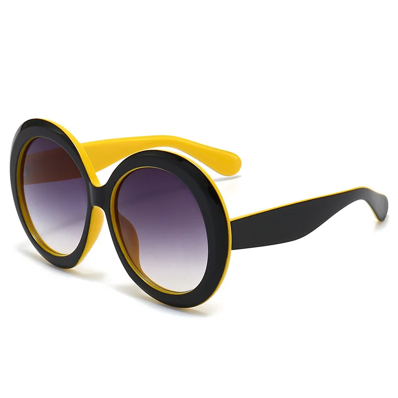 

Солнечные очки в европейском и американском стиле женские, модные солнцезащитные аксессуары в круглой большой оправе для уличной съемки