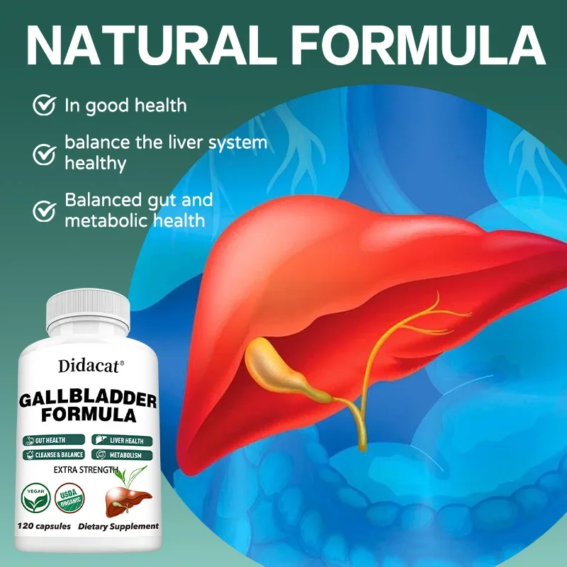 Didacat Liver Capsules-Supports Gallbladder and Gut Health, Metabolism-Liver Cleansing and Detoxification Supplement