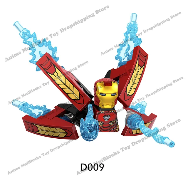 XP193 D009 WM718 Mark suit Disney anime movie figurine dolls mini plastic action toy figures Assemble blocks Christmas gifts 4