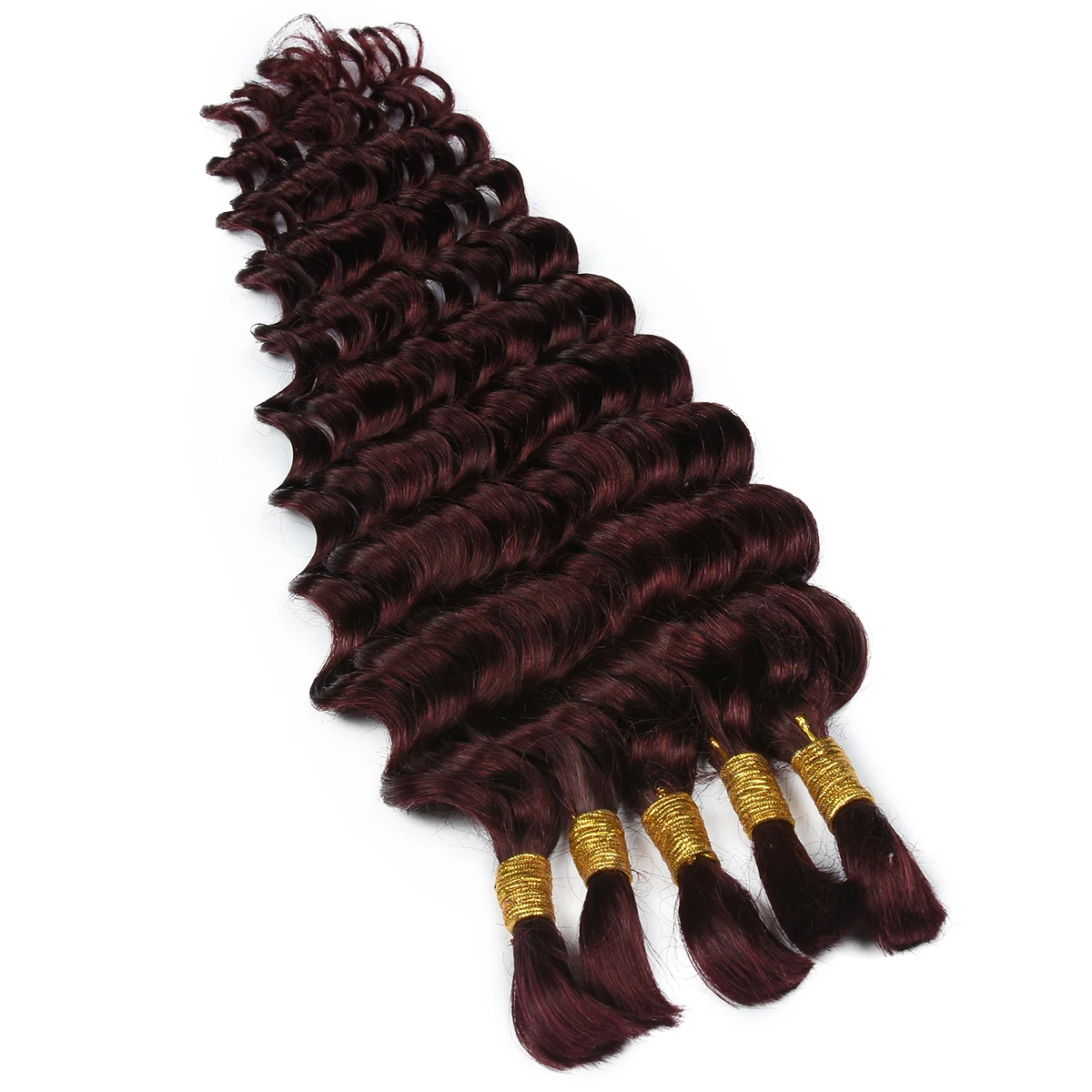 Deep Wave Bulk Human Hair 100g No Weft Human Hair Bundles Micro Human Braiding Hair for Boho Braids Human Braiding Hair HairUGo 5