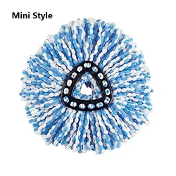 Compact Triangle Mop Base Plate for Easy Spin Cleaning System Replacement (Blue Mop Head)