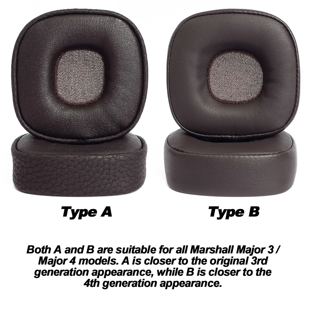 Replacement for Marshall Major 3 / Major 4 Wired and Wireless Bluetooth Headband Ear Pads Earphone Cushions Protein Earmuff