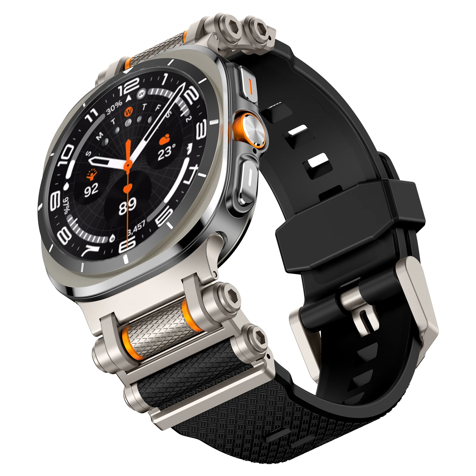 Elegant Silicone Sport Strap for Luxury Watches - 47mm No-Gap Wristband Bracelet