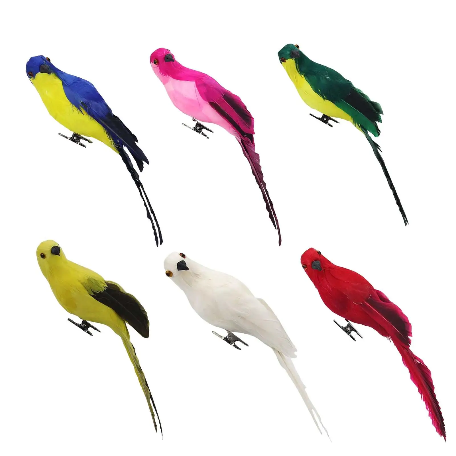 

Artificial Birds Photography Props Model Sculpture Statue Feathered Parrot for Outdoor Crafts Porch Pathway Landscape Decor