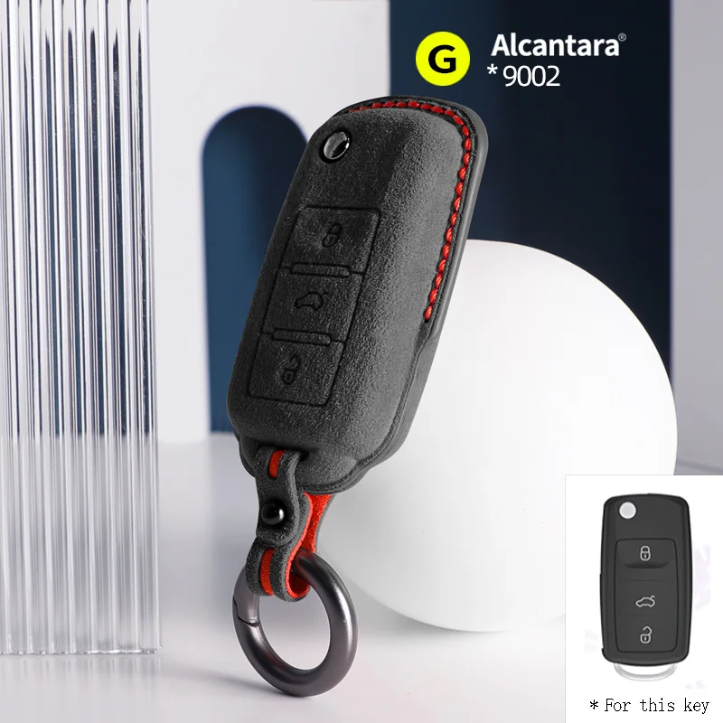 Alcantara Car Key Case Bag For VW Volkswagen Golf3 4 5 6 mk4 Mk6 Passat B5 B6 B7 B8 CC Polo Tiguan Mk2 Touran Jetta 6 Bora key case,key case cover,car key shell