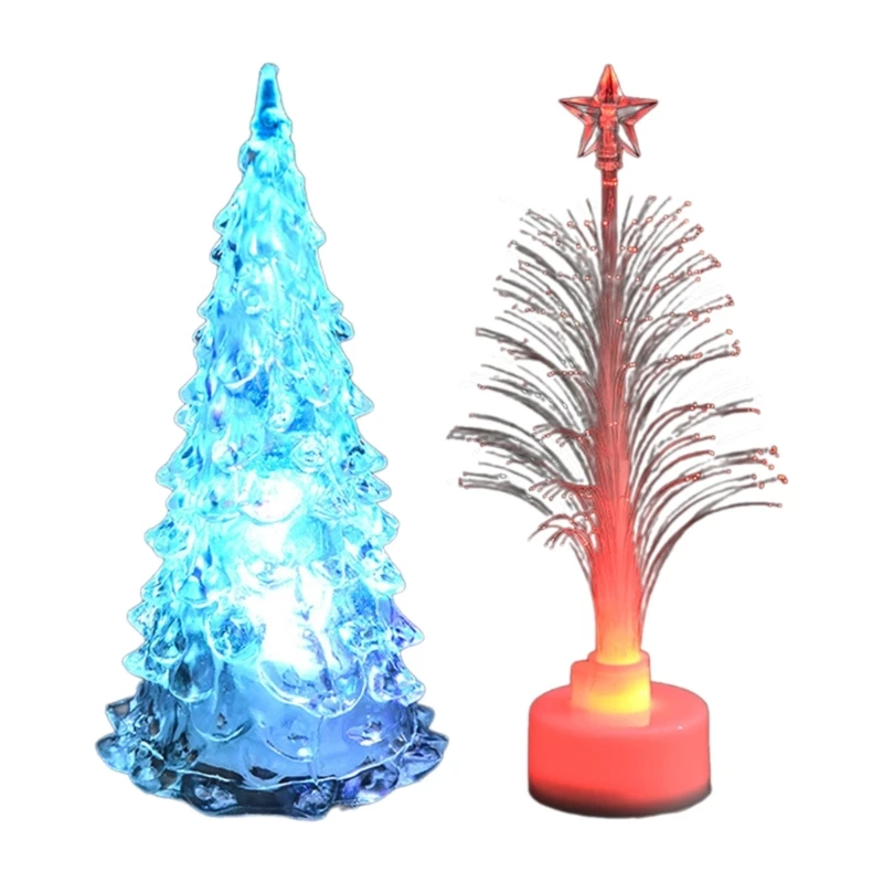 

Mini Christmas Trees for Desk Holiday Sign with Lights Christmas Party Home New Year Holiday Sign Table Decoration