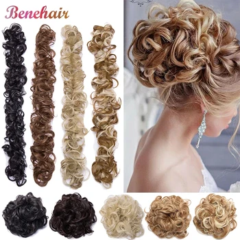 BENEHAIR Chignon sintetico da donna Chignon disordinato Chignon Scrunchy Elastico per capelli Fascia per capelli Parrucchino Updo Chignon Donut Roller