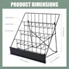 Book Signing Rack, Book Display Rack, Tabletop Magazine Display Racks, 4 Tiered Tabletop Cd Display,Comic Book Magazine Racks 3