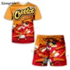 Novelty Cheetos Food Puffs Clothes Set 3D Printed Sweatpants Pants Shorts Hoodies Shirts T shirts Sweatshirts Men Tracksuits New 1