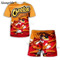 Novelty Cheetos Food Puffs Clothes Set 3D Printed Sweatpants Pants Shorts Hoodies Shirts T shirts Sweatshirts Men Tracksuits New 1