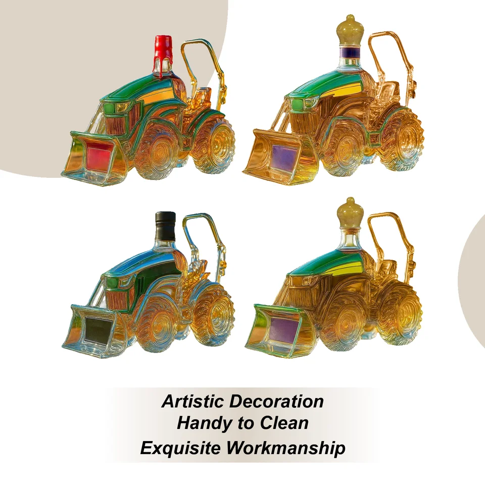 Creative 3D Tractor Wine Bottle – Glass Tractor Decanter