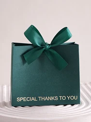 Elegant Special Thanks Gift Boxes - Set of 5 for Weddings, Birthdays, and More (Green 5Pcs)