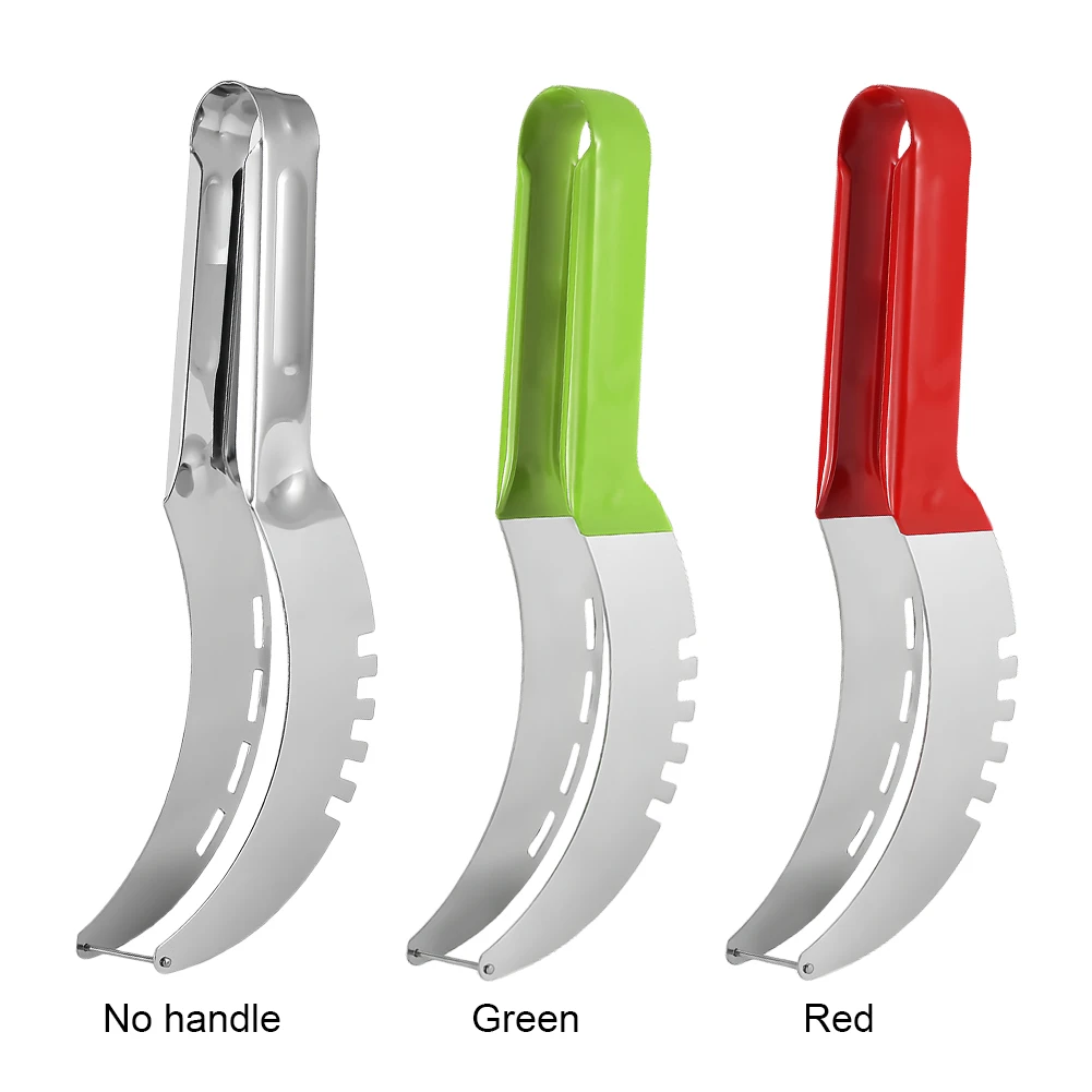 Stainless Steel Watermelon Slicer with Non-Slip Handle Fruit Divider Melon Fruit Slicer Kitchen Gadgets for Pineapple Cantaloupe