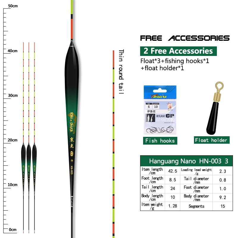 3PCS Angeln Schwimmt + 1 Tasche Haken + 1 Boje Sitz Empfindliche Stabile Nano Boje Langlebige Vertikale Bobber see Fluss Angeln Zubehör – Detail 18