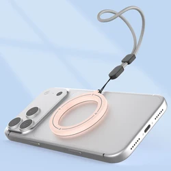 Enhanced Magnetic Phone Lanyard - Premium Alloy, Secure Hold, Expandable Design - Polyester / Nylon (Pink)