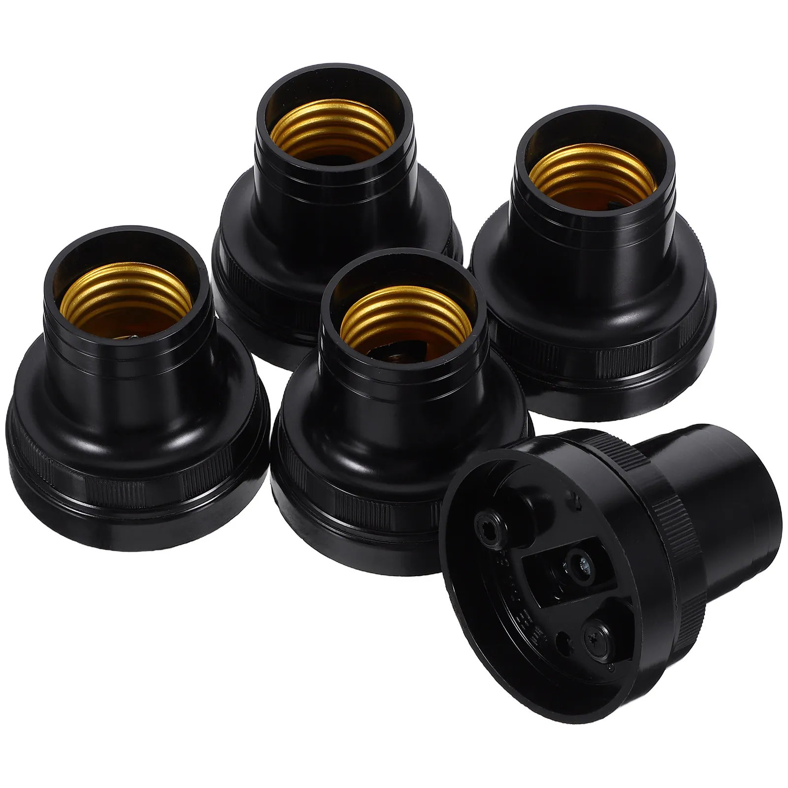 5Pcs Lamp Socket Replacement Screw in Base Holder Spiral Rosette Design ...