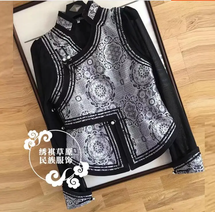 

Mongolian Element Women's Top Mongolian Short Coat