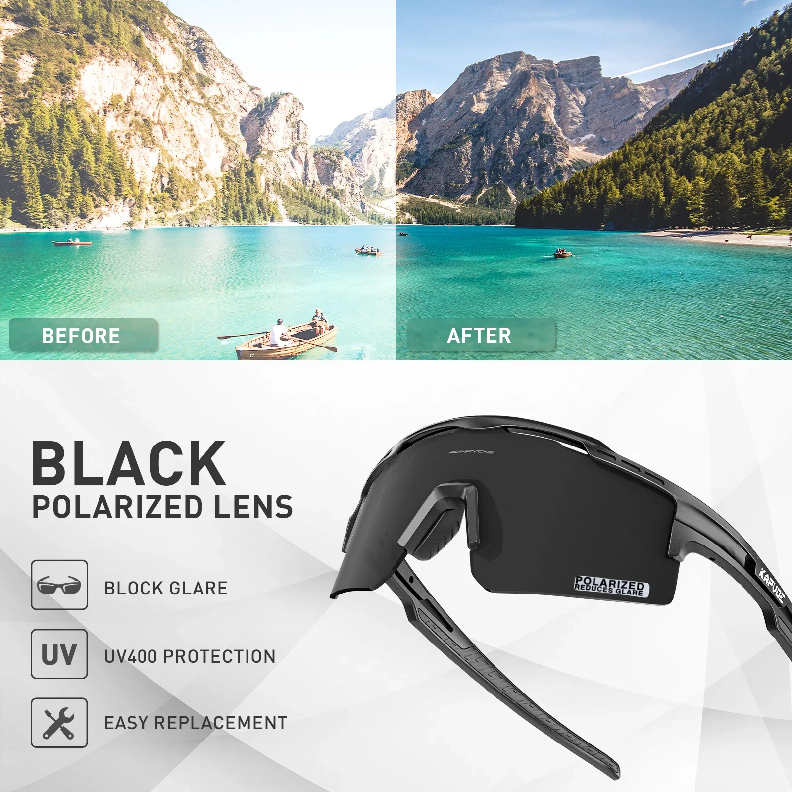 Kapvoe 3lens Ski Sunglasses Snow Goggles Cycling Glasses Photochromic MTB Riding Skating Sunglasses UV400 Man Woman Bike Eyewear