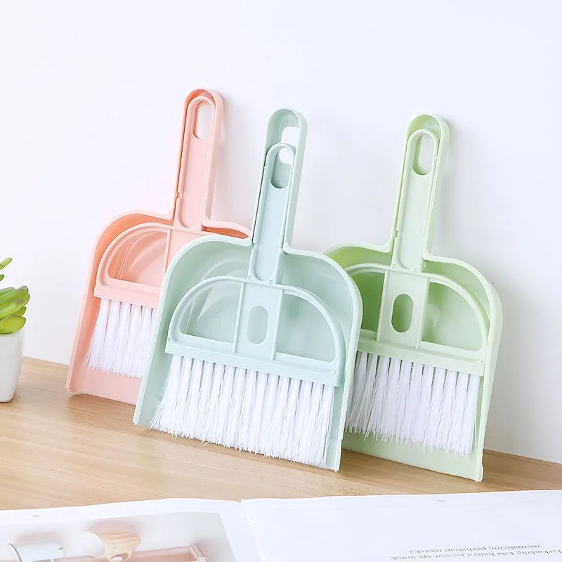 BOOTEELY Mini Small Broom On The Desktop Pets Home Keyboard Brush Plastic Shovel Brush Pet Cleaning Hanging Storage mini broom brush pet cleaning tools