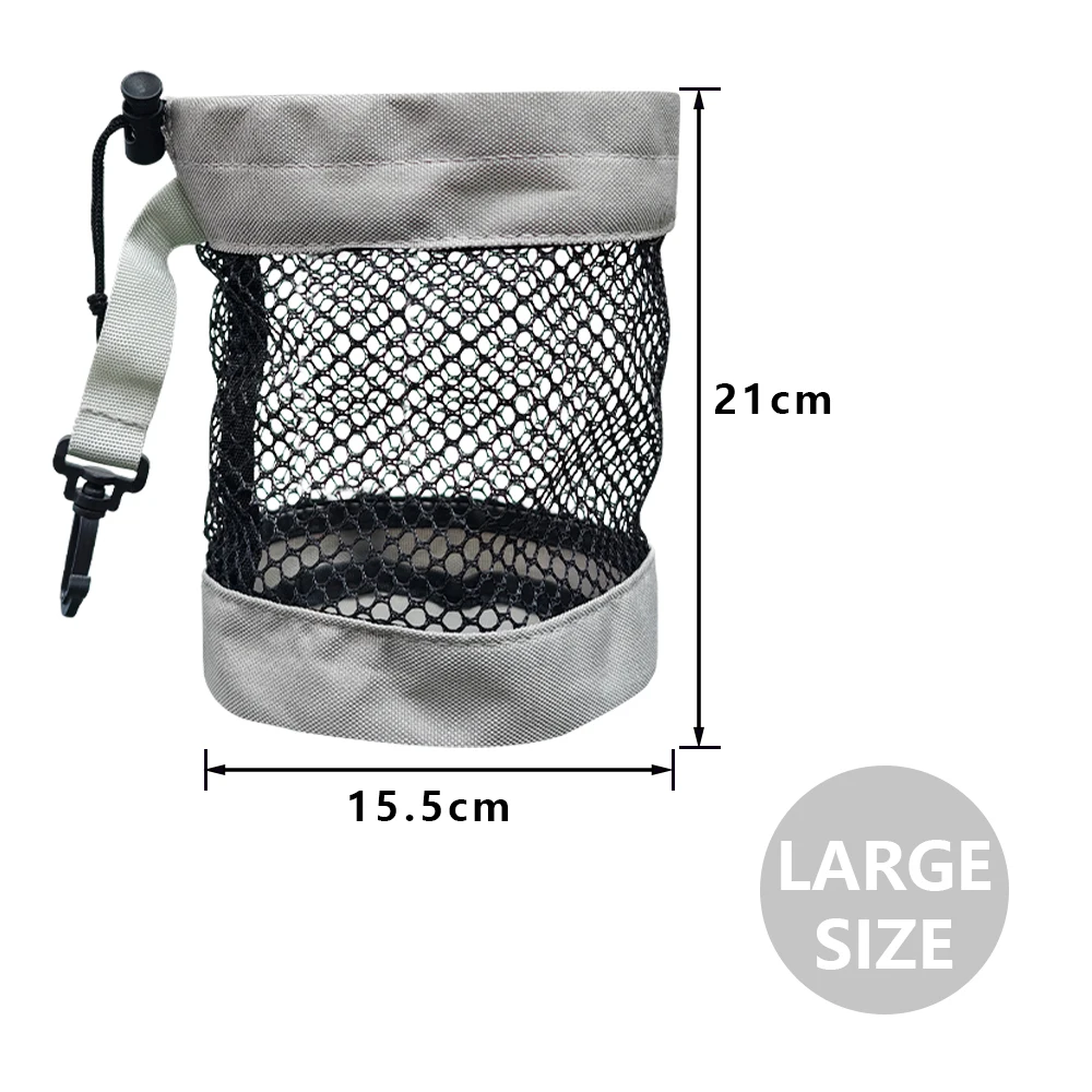 Premium Black Golf Ball Pouch with Durable Mesh Nylon and Clip