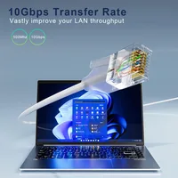 COMNEN 24 Pack Ethernet สายแพทช์ยืดหยุ่น Slim Cat6a 10G POE สาย LAN สําหรับสวิทช์ Ps5 Router Xbox คอมพิวเตอร์ 3