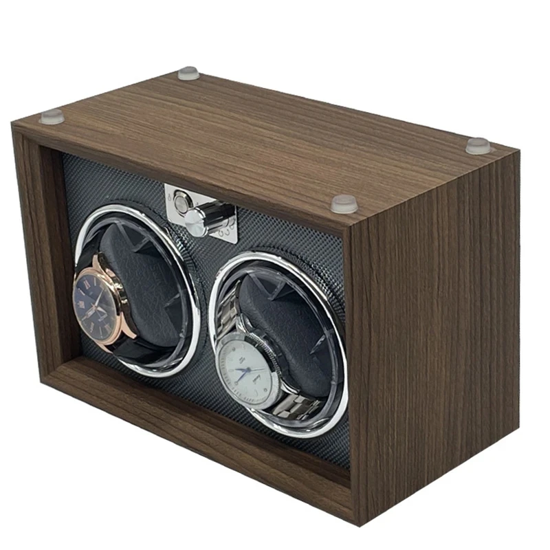 Luxury Wooden Automatic Watch Winder Box for 2 Watches with Silent Motor, Multiple Rota... - SKU LAWW1517 - UGI Packaging