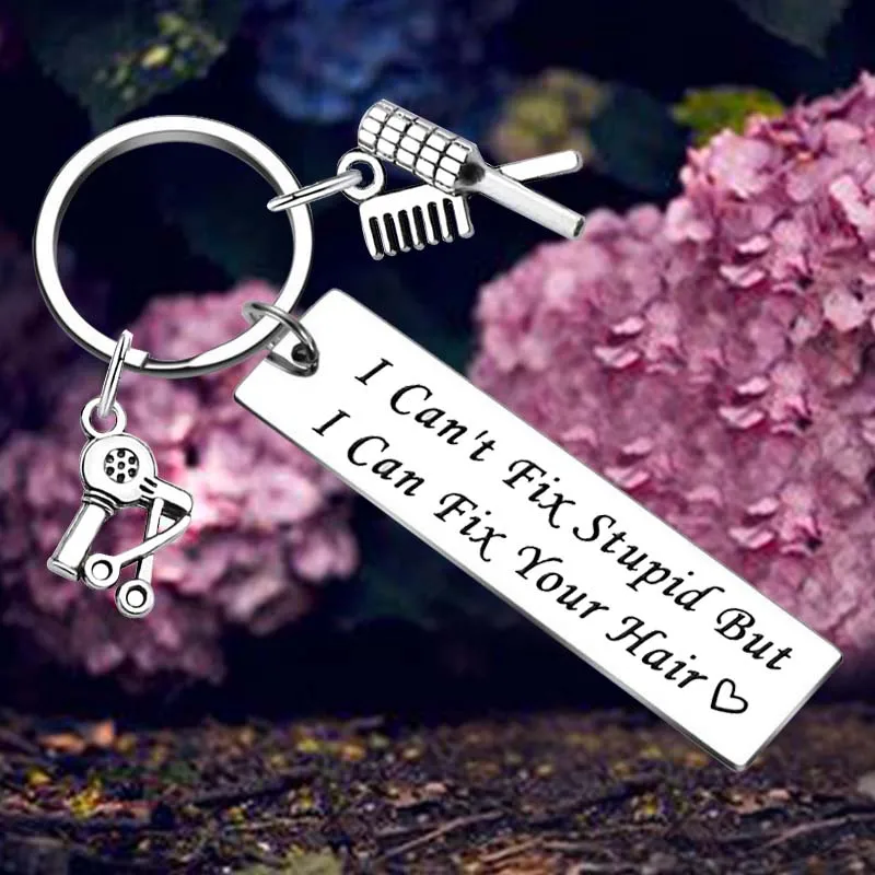 

Hair Stylist Hairdresser Keychain Cosmetician Graduation Gift Key Rings Hairstyliest Jewelry Hair Stylist Appreciation Gift