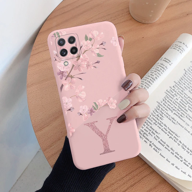 Elegant Letter Flower Shockproof Phone Case - Black Silicone Bumper with Soft TPU Back Cover