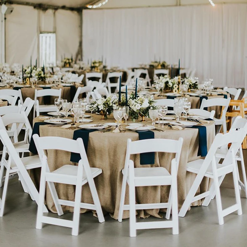 Wyściełane białe kolory impreza bankietowa weselna składana żywica z tworzywa sztucznego krzesła składane krzesło do jadalni