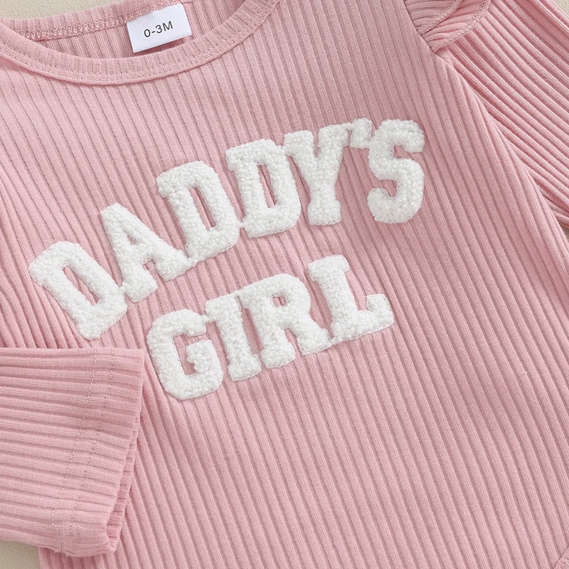 Baby Girl Ribbed Romper Set 4