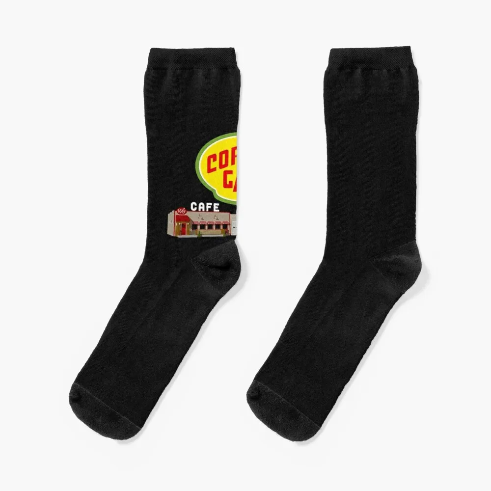 Corner-Gas-Logo-and-Station-Womens Classic T-Shirt Socks soccer sock Rugby Socks Girl Men's vans classic crew socks womens 3pk vn0a49zfxzd1