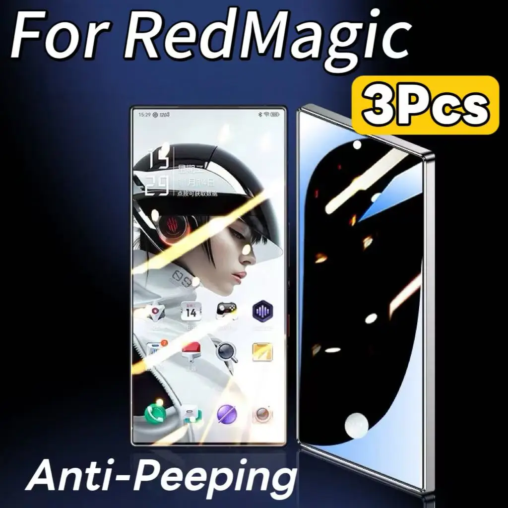 Premium 3-Pack Anti-Spy Tempered Glass Screen Protector - Full-Screen Coverage Privacy Film