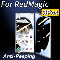 Premium 3 - Pack Anti - Spy Tempered Glass Screen Protector - Full - Screen Coverage Privacy Film (Redmagic 8proplus)