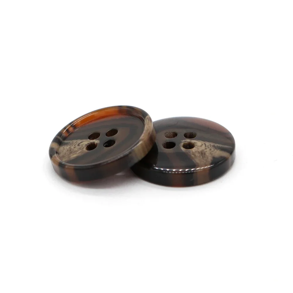 EQUBO 4 Holes 15/18/20/23/25mm Classical Men Suit Horn Resin Buttons for Clothing Fashion Coat Blazer Windbreaker Sewing Supply 5