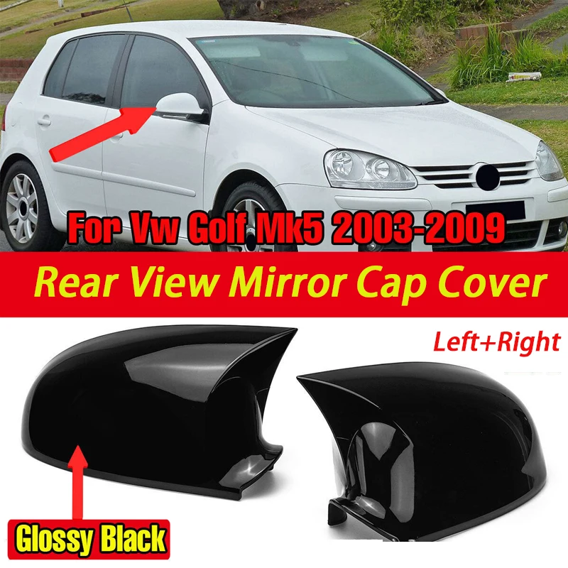 

For Car Rear View Mirror Cap Cover For VW Golf MK5 2003 - 2009 Rearview Mirror Cover Wing Mirror Caps Car Exterior Accessories