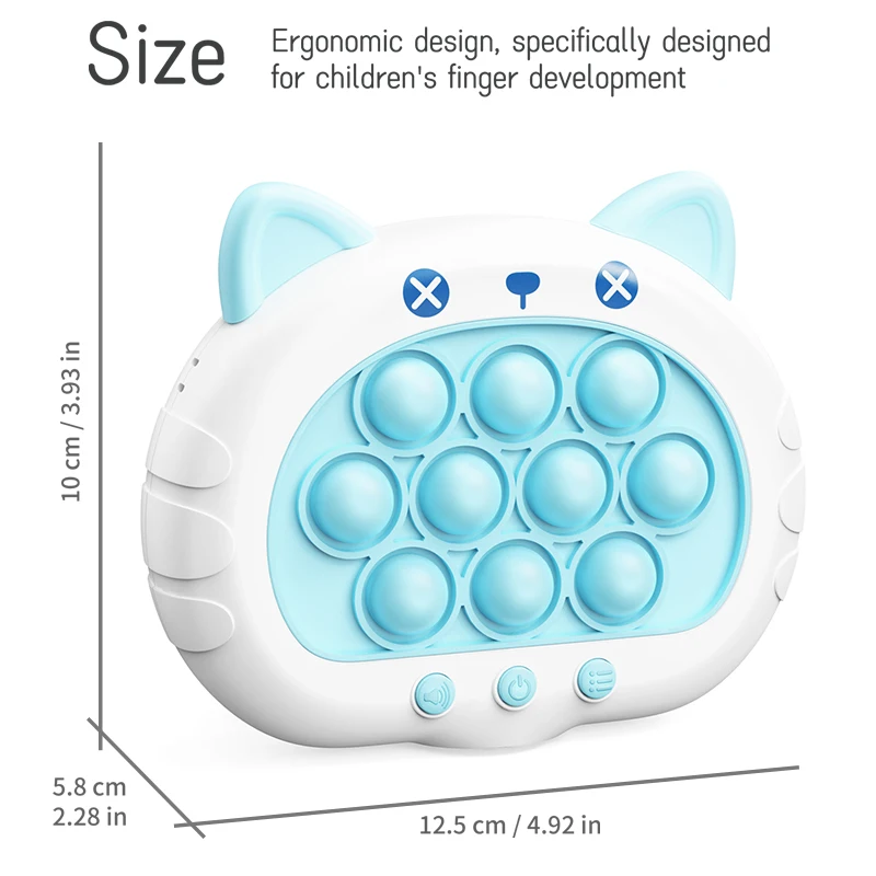 1pc Quick Light Up Fast Push Puzzle Console For Kids - Fun Electronic Game_voghion.com