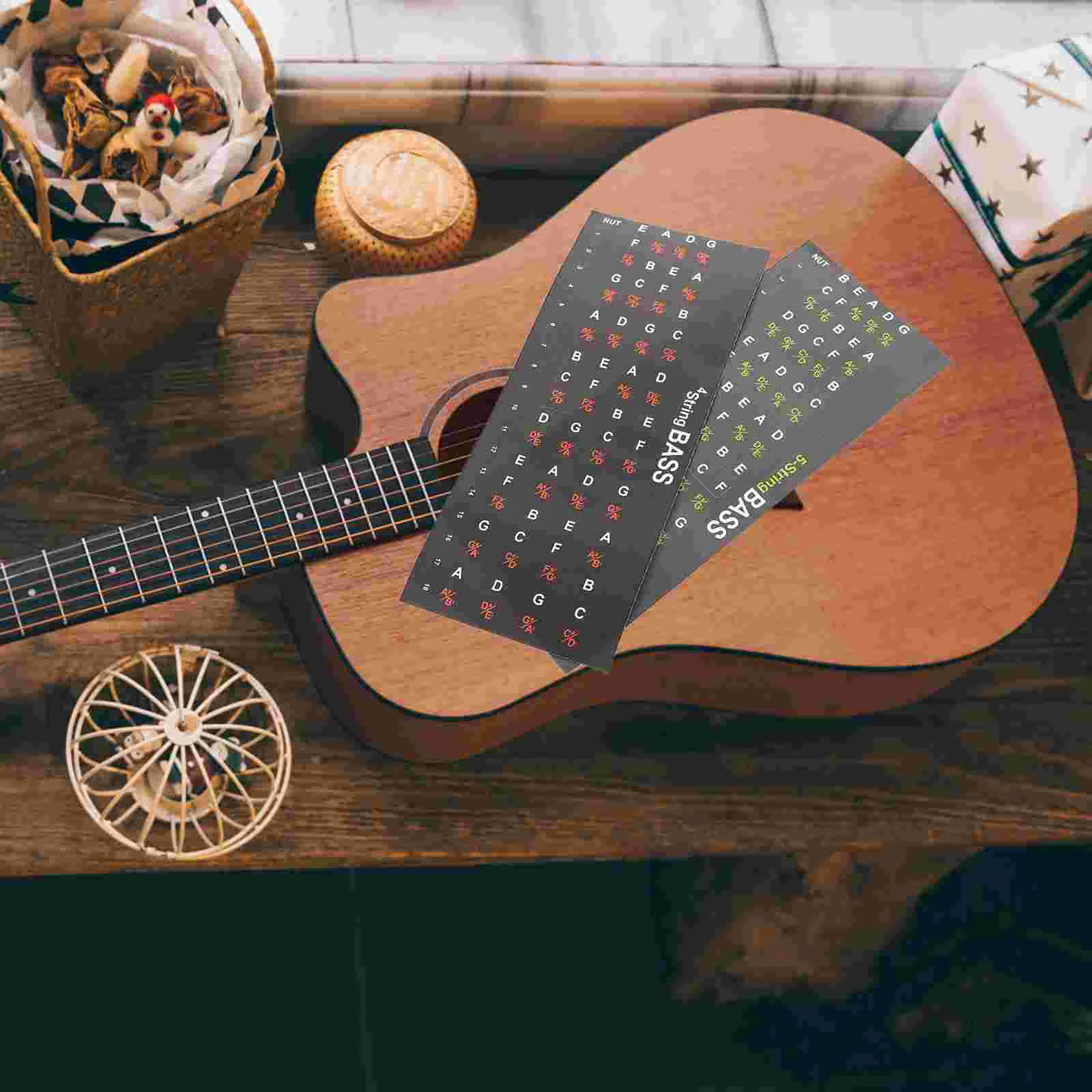 

Guitar Fretboard Stickers Notes for Neck Fingering Beginner Useful Practice Tool Scale Beginners Decal Bass