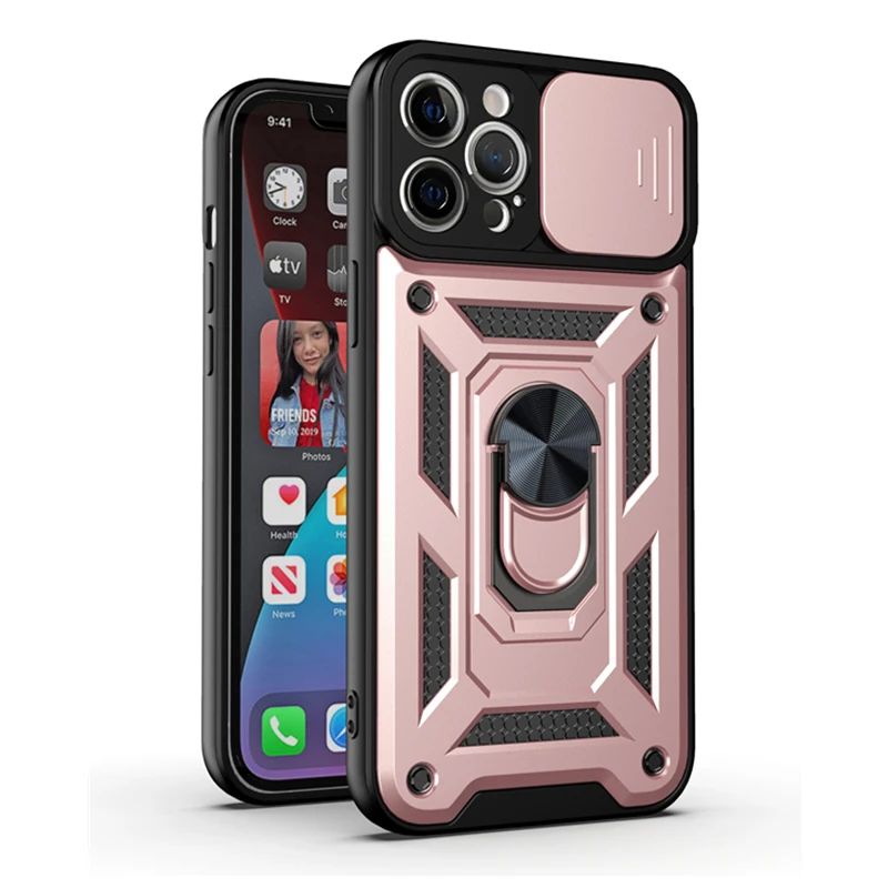 thumbnail image 1 of Funda de armadura a prueba de golpes para iPhone, funda de teléfono a prueba de golpes para iphone 15, 14, 13, 12, 11 Pro Max, Mini soporte para coche, Xs, XR, XsMax, 7, 8 Plus, SE2020, 1 of 5