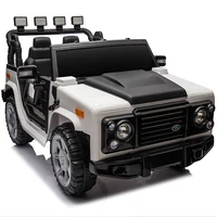 12V Ride On Car With Remote Control 4WD Electric Ride On Vehicle With Leather Seat Music Headlight Power Display Safe Belt 1