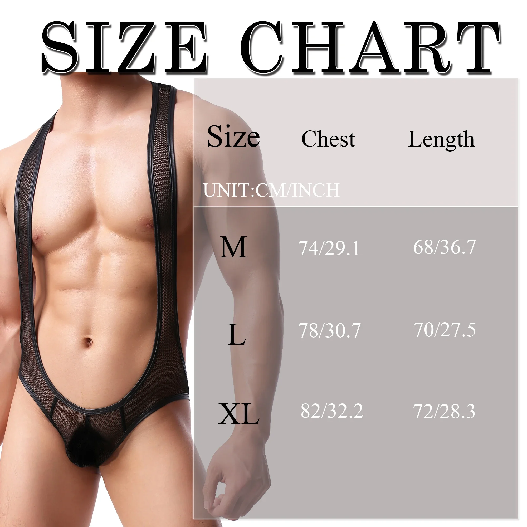 Men Transparent Mesh Thong Bodysuit Jockstrap Wrestling Singlets Jumpsuits Male See Through Erotic Underwear Bodywear Lingeries