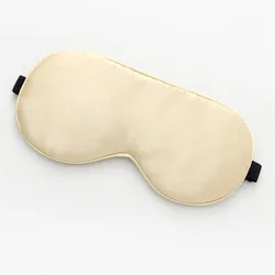Luxurious 100% Pure Silk Sleep Mask with Adjustable Strap for Ultimate Light Blocking & Eye Comfort (Champagne)