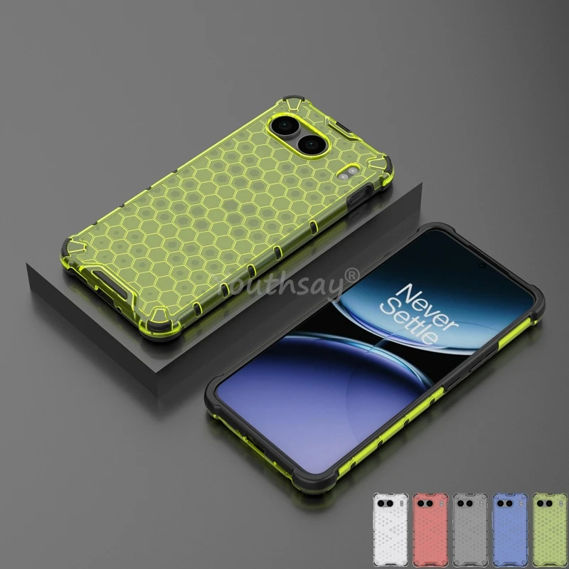 Shockproof Honeycomb TPU Armor Phone Cover | Translucent Protective Case