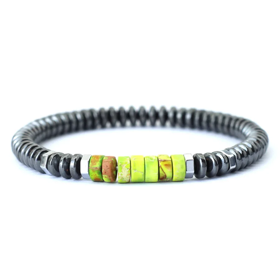 Noter einzigartige Klasse ein natürliches Hämatit Armband Unisex Tigeraugen Kaiser Stein Braslet Böhmen Strand Freizeit zubehör Pulsera – Detail 11