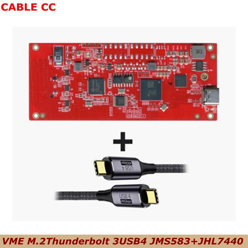 외부 SSD 하드 드라이브, 40Gbps M1 컴퓨터 외부 NVME M.2 썬더볼트 3 USB4 C타입 JMS583 + JHL7440, 신제품