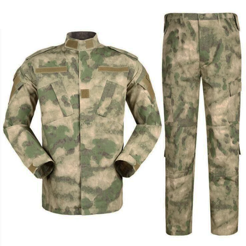 Tactical Shirt Pants Set Combat BDU Uniform Camo Kryptek Mandrake Camouflage Suit Outdoor Work Training Hunting Airsoft Sniper
