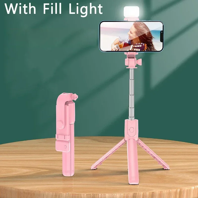 

Selfie Stick Wireless Bluetooth Selfies Stick with Fill Light Foldable Portable Tripod for Mobile Phone for Android IOS TikTok